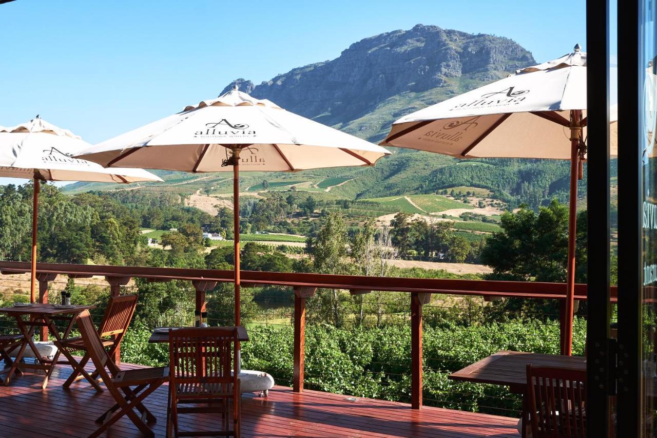Alluvia Boutique Winery & Luxury Accommodation Стелленбос Екстер'єр фото View of the Kleinrivierveld